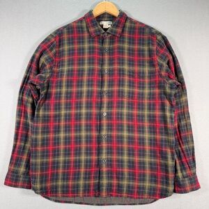 Carbon‎ 2 Cobalt Flannel Button Up Shirt Mens Medium Multicolored Plaid Comfort